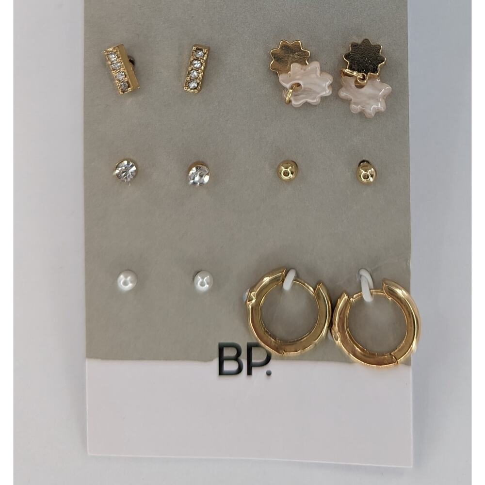 Set of 12 Earrings Firefly Roses Studs Huggie by BP - Picture 3 of 5